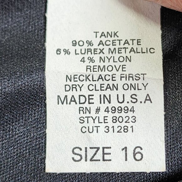 R&M Richards size 16 Womens 3 Piece Pant Set Sparkle Tank Striped Cardigan Outfi - Picture 7 of 13